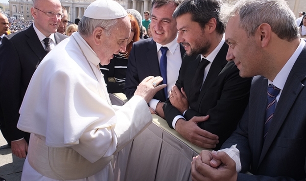 San Lorenzo, con el Papa Francisco en el Vaticano