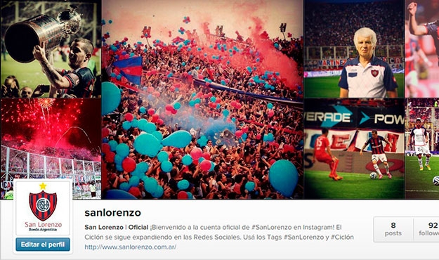 San Lorenzo llegó a Instagram