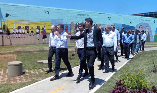 San Lorenzo y la Ciudad inauguraron obras y presentaron murales históricos