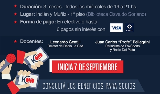 Taller de Relato y Comentario Deportivo en San Lorenzo