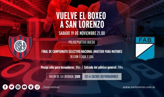 ¡Vuelve el boxeo a Boedo!