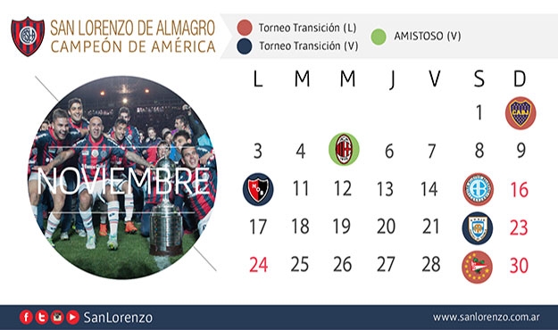 Noviembre, un mes cargado de fútbol