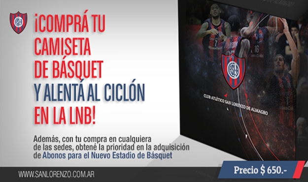 La camiseta del Básquet ya está a la venta