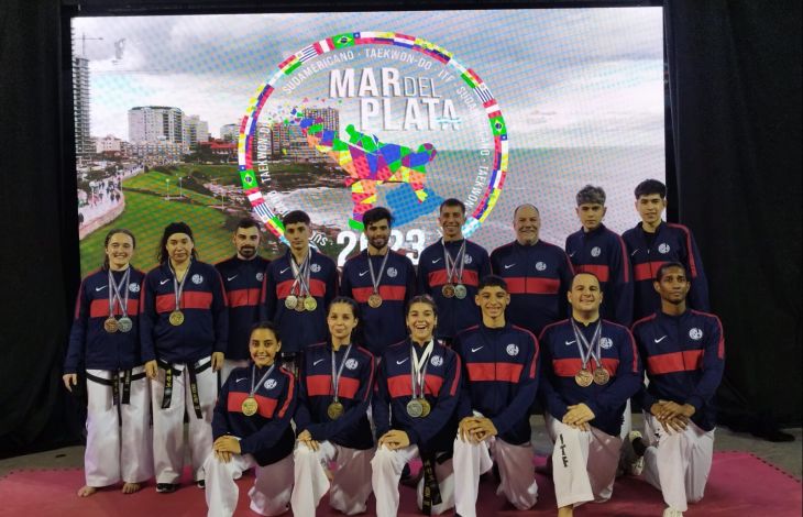 15 medallas cuervas en el Sudamericano de Taekwon-do