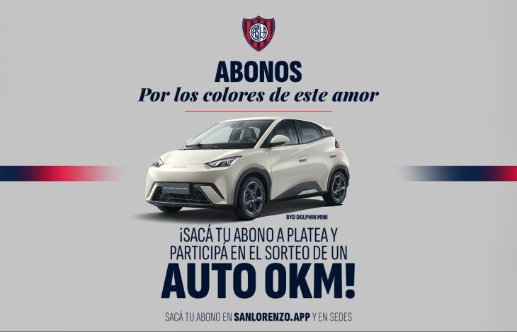 ¡Sacá tu abono y participá en el sorteo de un auto 0km!