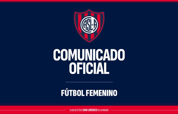 Comunicado oficial - Fútbol Femenino