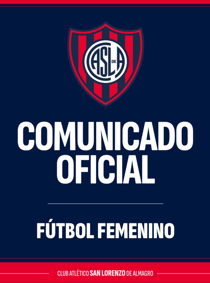 Comunicado oficial - Fútbol Femenino