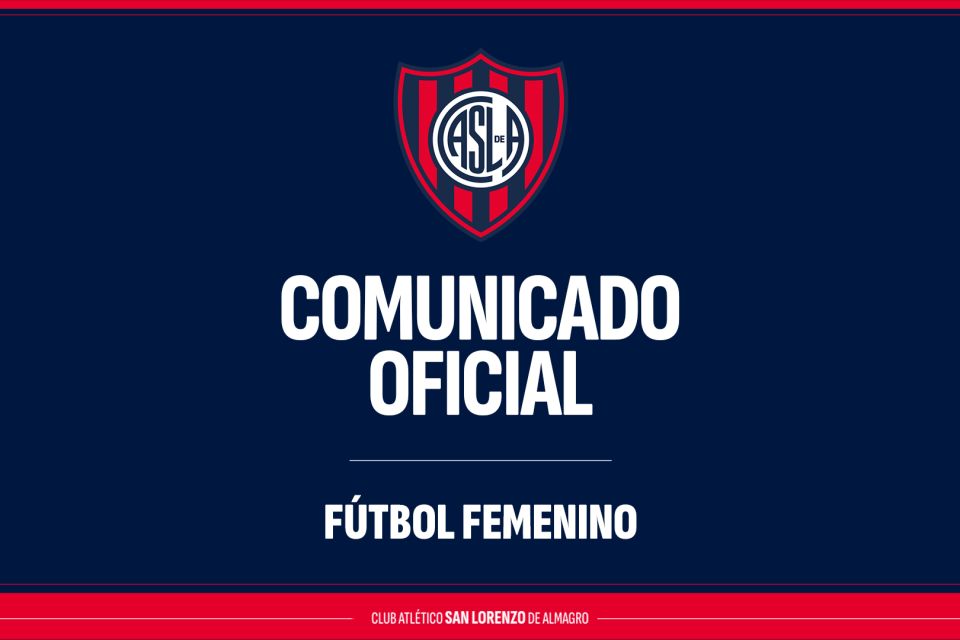 Comunicado oficial - Fútbol Femenino